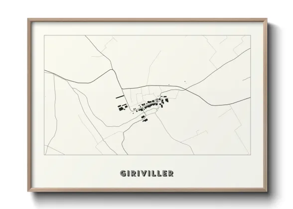 Une affiche de carte sur Giriviller