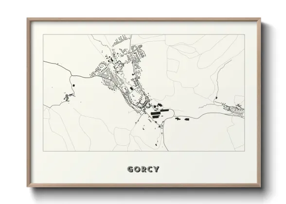 Une affiche de carte sur Gorcy