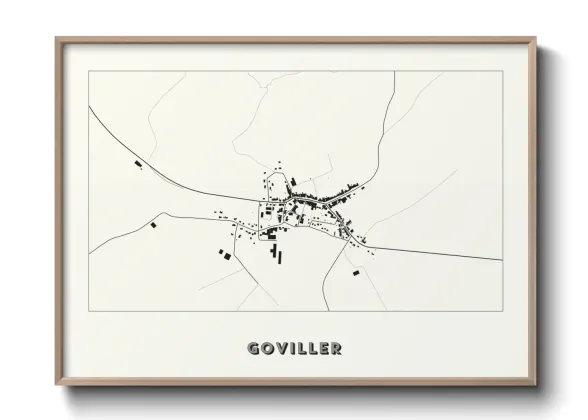 Une affiche de carte sur Goviller