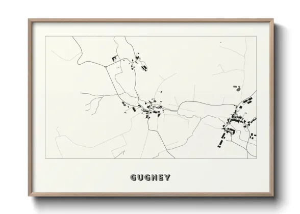 Une affiche de carte sur Gugney