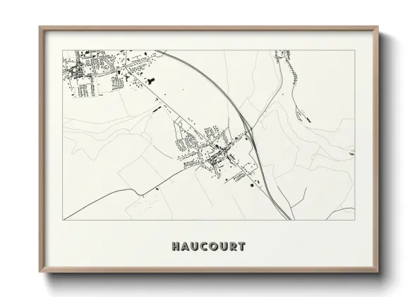 Une affiche de carte sur Haucourt