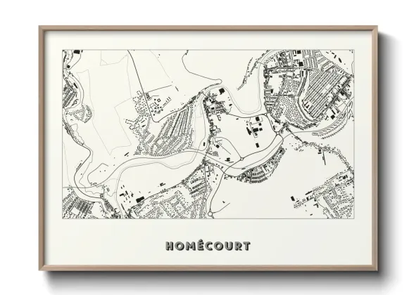 Une affiche de carte sur Homécourt
