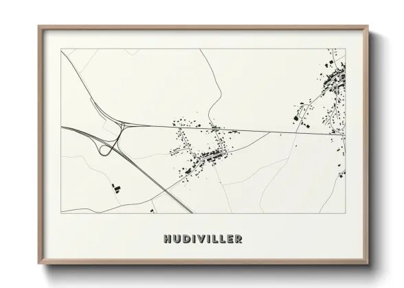 Une affiche de carte sur Hudiviller
