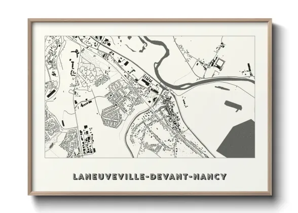 Une affiche de carte sur Laneuveville-devant-Nancy