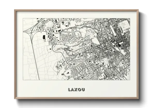 Une affiche de carte sur Laxou
