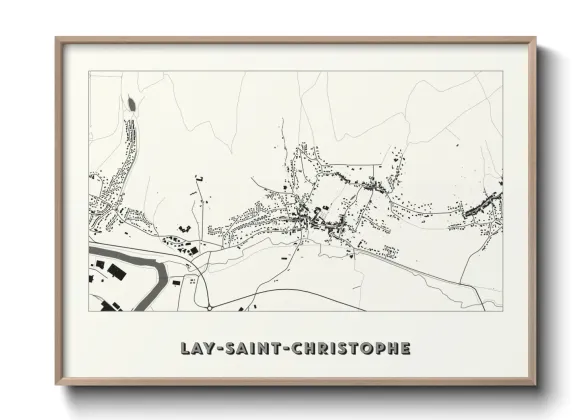 Une affiche de carte sur Lay-Saint-Christophe