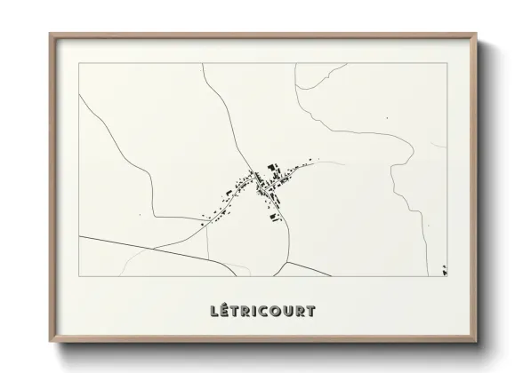 Une affiche de carte sur Létricourt