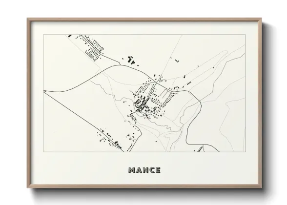 Une affiche de carte sur Mance
