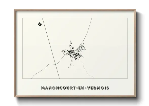 Une affiche de carte sur Manoncourt-en-Vermois