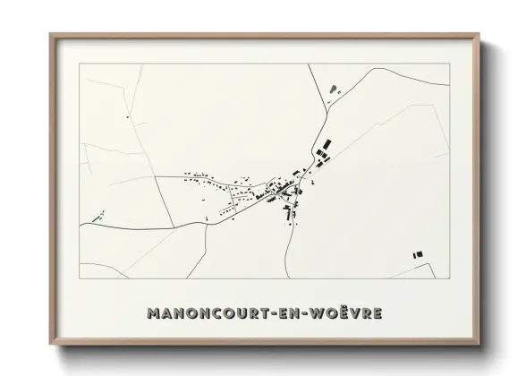 Une affiche de carte sur Manoncourt-en-Woëvre