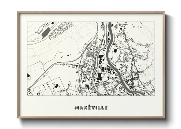 Une affiche de carte sur Maxéville