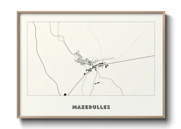 Une affiche de carte sur Mazerulles