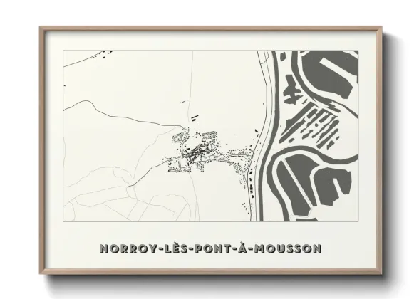 Une affiche de carte sur Norroy-lès-Pont-à-Mousson