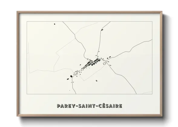 Une affiche de carte sur Parey-Saint-Césaire