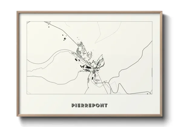 Une affiche de carte sur Pierrepont