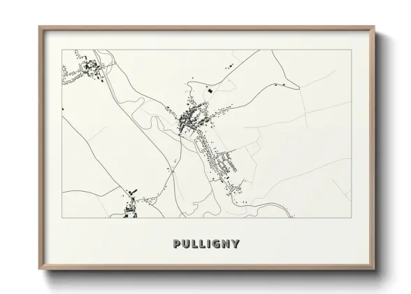 Une affiche de carte sur Pulligny