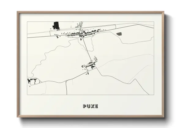 Une affiche de carte sur Puxe