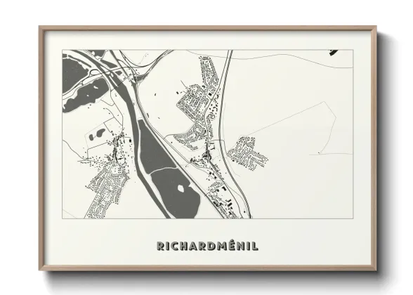 Une affiche de carte sur Richardménil