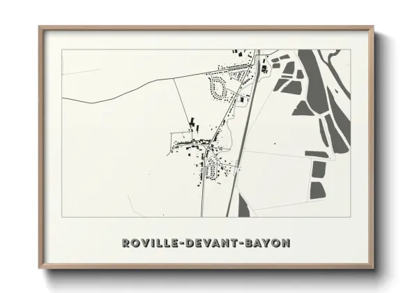 Une affiche de carte sur Roville-devant-Bayon