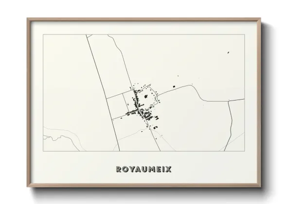 Une affiche de carte sur Royaumeix
