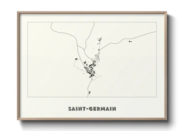 Une affiche de carte sur Saint-Germain
