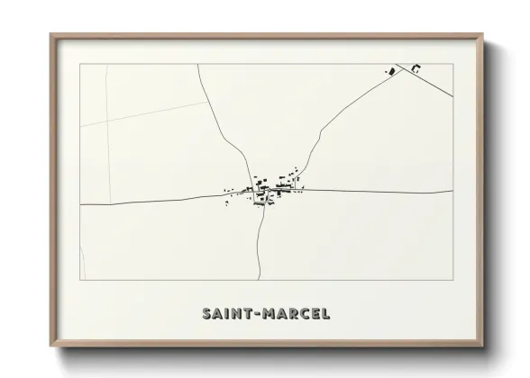 Une affiche de carte sur Saint-Marcel