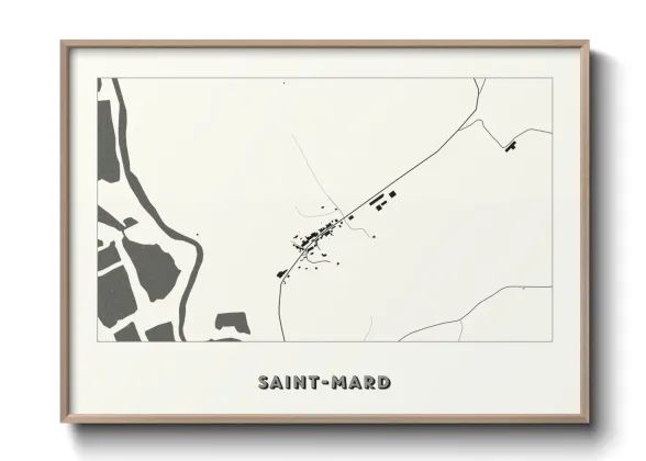 Une affiche de carte sur Saint-Mard
