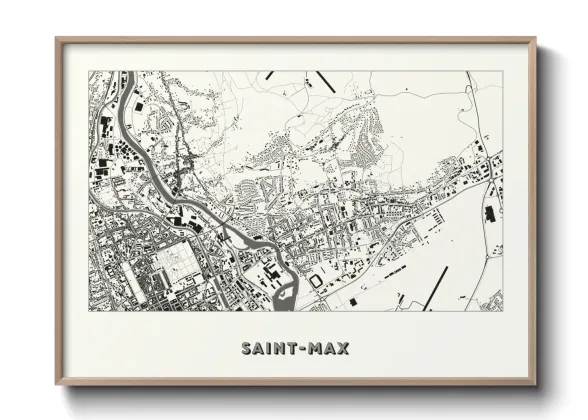 Une affiche de carte sur Saint-Max