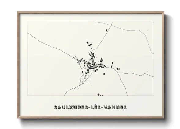 Une affiche de carte sur Saulxures-lès-Vannes