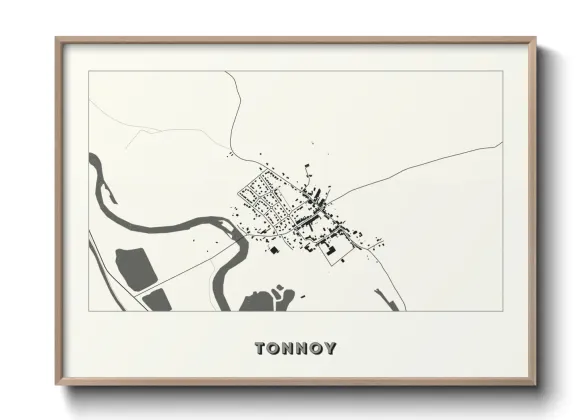 Une affiche de carte sur Tonnoy