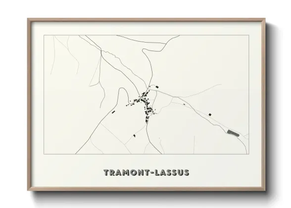 Une affiche de carte sur Tramont-Lassus