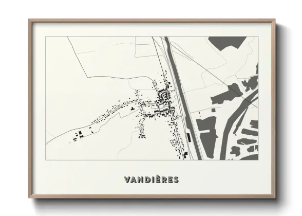 Une affiche de carte sur Vandières