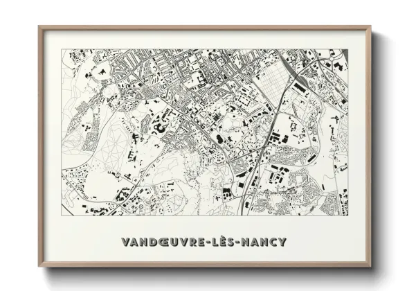 Une affiche de carte sur Vandœuvre-lès-Nancy