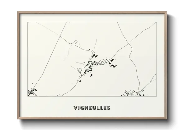 Une affiche de carte sur Vigneulles