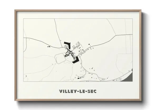 Une affiche de carte sur Villey-le-Sec