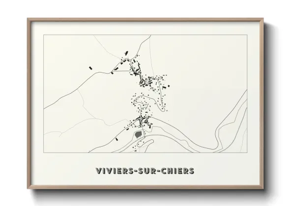Une affiche de carte sur Viviers-sur-Chiers