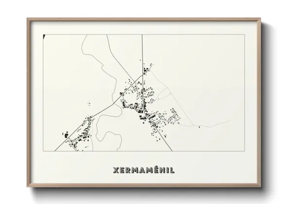 Une affiche de carte sur Xermaménil