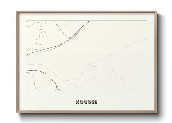 Une affiche de carte sur Xousse