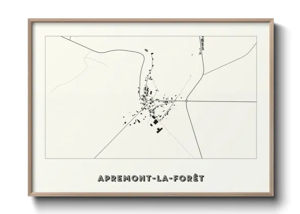 Une affiche de carte sur Apremont-la-Forêt