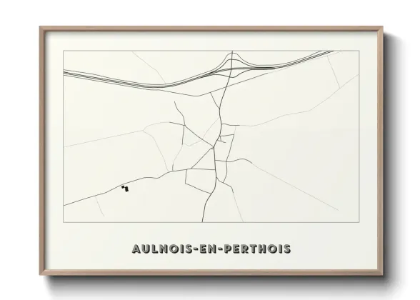Une affiche de carte sur Aulnois-en-Perthois