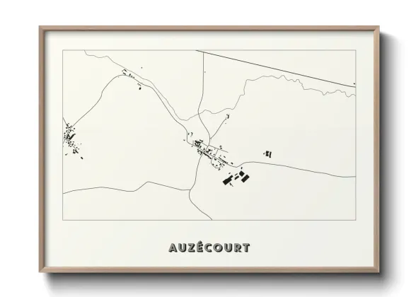 Une affiche de carte sur Auzécourt