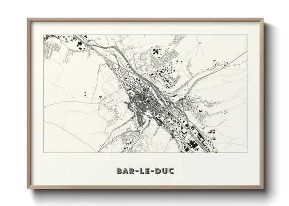Une affiche de carte sur Bar-le-Duc