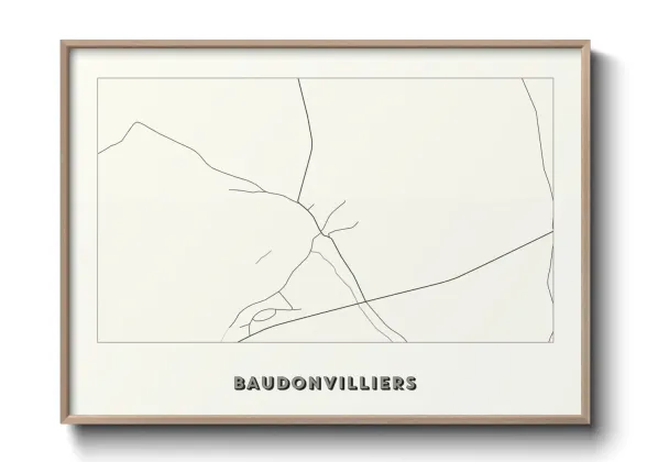 Une affiche de carte sur Baudonvilliers