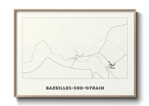 Une affiche de carte sur Bazeilles-sur-Othain