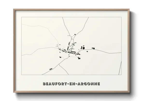 Une affiche de carte sur Beaufort-en-Argonne