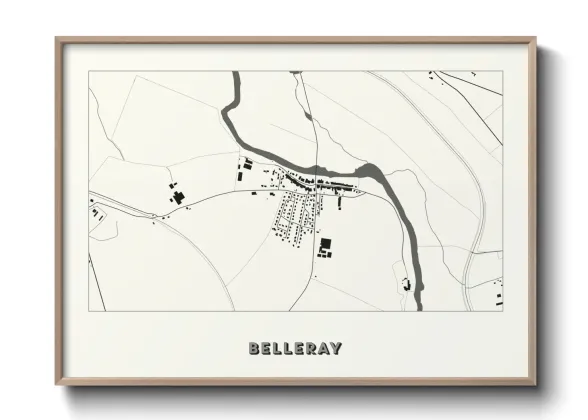 Une affiche de carte sur Belleray