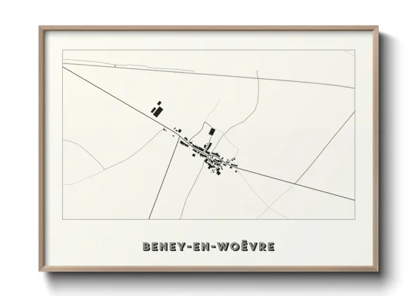 Une affiche de carte sur Beney-en-Woëvre