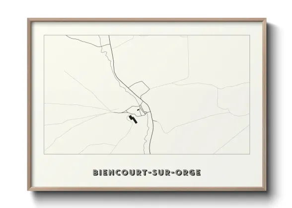 Une affiche de carte sur Biencourt-sur-Orge
