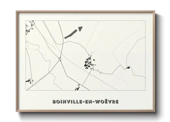Une affiche de carte sur Boinville-en-Woëvre