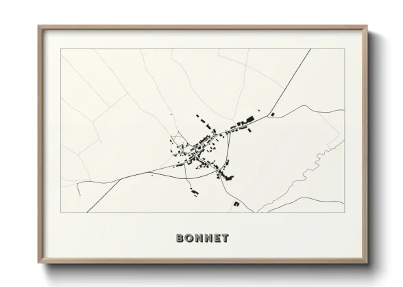 Une affiche de carte sur Bonnet
